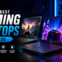 Gaming laptop setup with high performance display